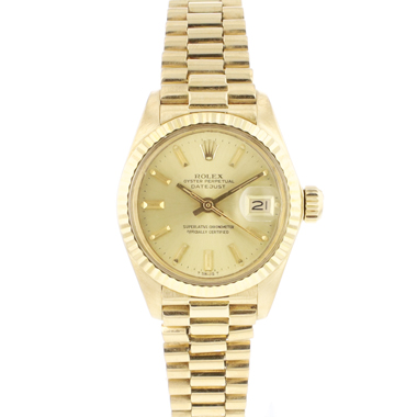 Rolex - Datejust Lady 26 Yellow Gold President Champagne Dial