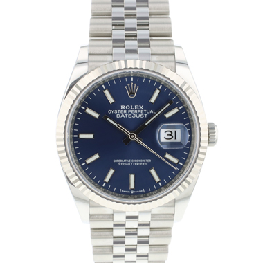 Rolex - Datejust 36 Fluted Jubilee Blue Dial 126234 NEW