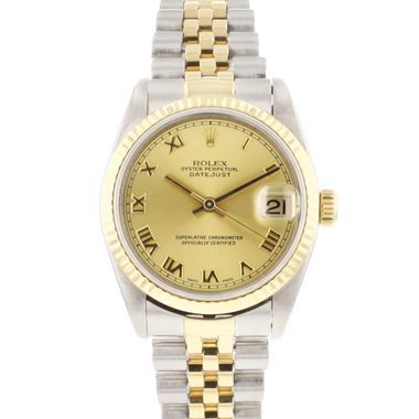 Rolex - Datejust 31MM Steel Gold Jubilee Fluted Champagne Dial