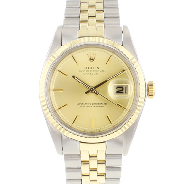 Rolex - Datejust 36 Steel Gold Jubilee Fluted Champagne Dial