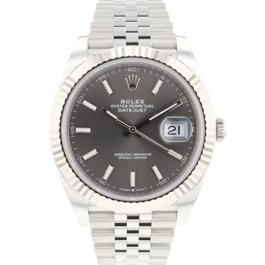 Rolex - Datejust 41 Jubilee Fluted Rhodium NEW 2024