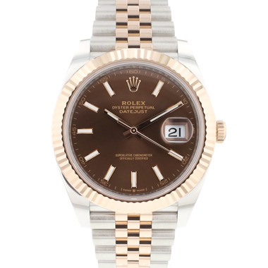 Rolex - Datejust 41 Steel Everosegold Jubilee Fluted Choco