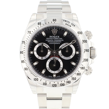 Rolex - Daytona Steel Black Dial NOS FULL STICKERS