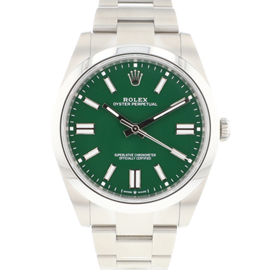 Rolex - Oyster Perpetual 41 Green Dial 124300 NEW