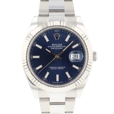 Rolex - Datejust 41 Oyster Fluted Blue Dial