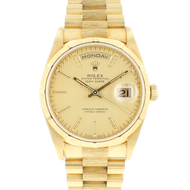 Rolex - Day-Date 36 President Bark Gold Tapestry Dial