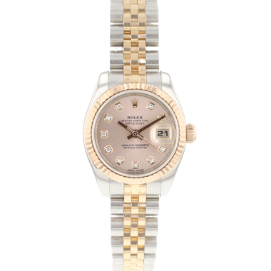 Rolex - Datejust Lady 26 Steel Everose Gold Jubilee Fluted Diamond Dial