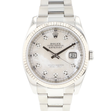 Rolex - Datejust 36 Oyster Fluted MOP Diamond Dial