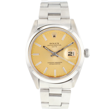 Rolex - Date 34MM Steel Oyster Salmon Dial