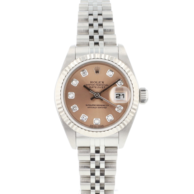 Rolex - Lady-Datejust 26 Steel Jubilee Fluted Pink Diamond Dial