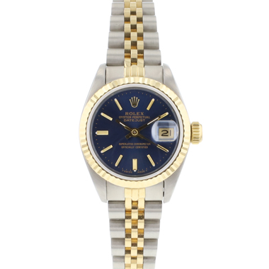 Rolex - Datejust 26 Steel Gold Jubilee Fluted Blue Dial