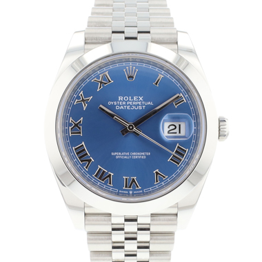 Rolex - Datejust 41 Jubilee Azzuro Blue Roman Dial NEW 2025