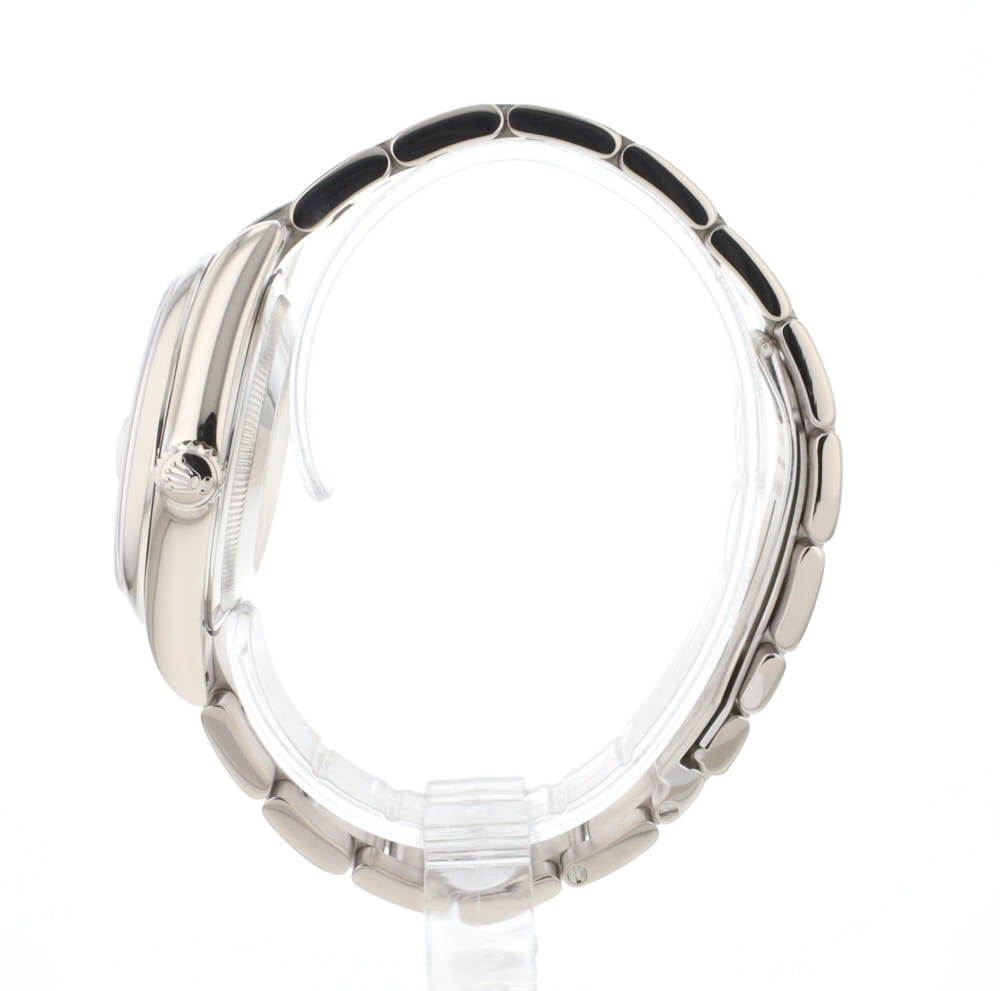 Day-Date White Gold Silver Diamond Baguette Dial