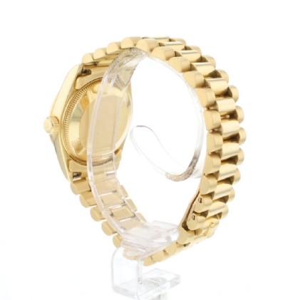 Datejust 31 Midsize President Yellow Gold Factory Black Diamond Dial