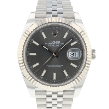 Rolex - Datejust 41 Jubilee Fluted Rhodium NEW 2025