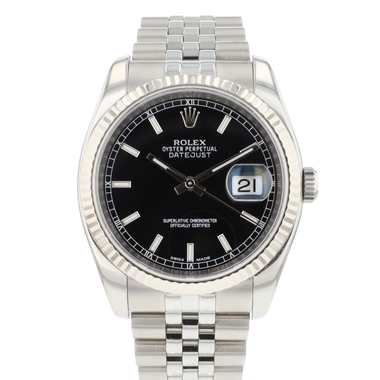 Rolex - Datejust 36 Jubilee Fluted Black Dial Service '24