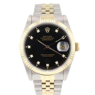 Rolex - Datejust 36 Steel-Gold Jubilee Black Diamond Dial