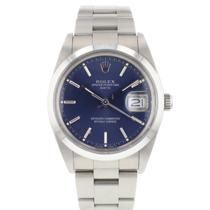 Date 34MM Steel Blue Dial