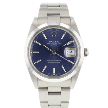 Rolex - Date 34MM Steel Blue Dial