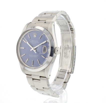 Date 34MM Steel Blue Dial