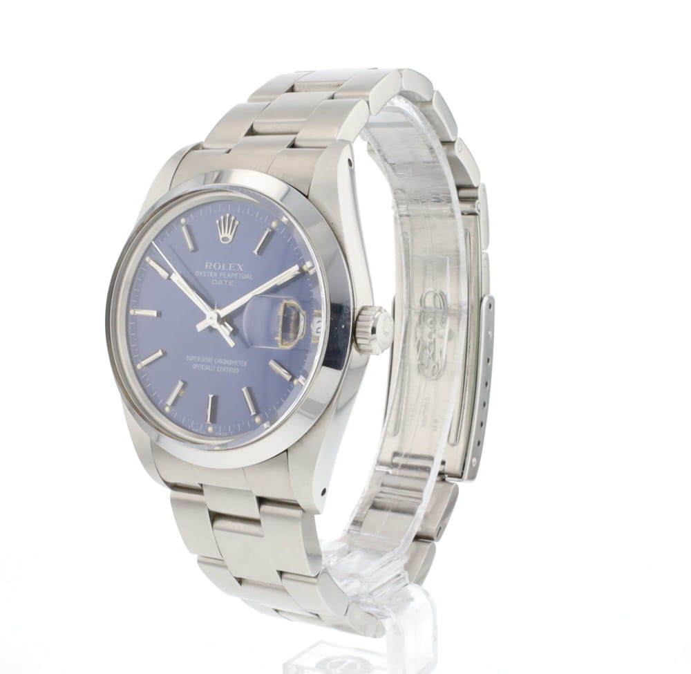 Date 34MM Steel Blue Dial
