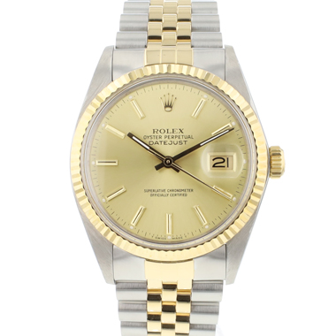 Rolex - Datejust 36 Gold/Steel Jubilee Champagne Dial