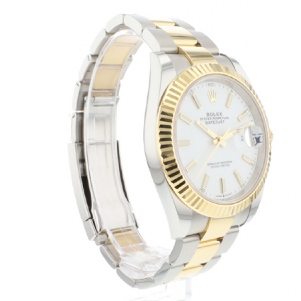 Datejust 41 Steel Gold Oyster Fluted White Dial NEW 2023