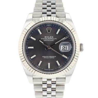 Rolex - Datejust 41 Jubilee Fluted Rhodium Dial