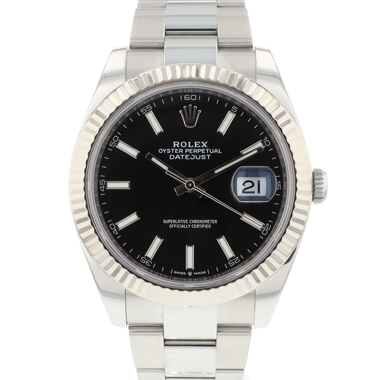 Rolex - Datejust 41 Oyster Fluted Black Dial