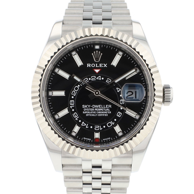Rolex - Sky-Dweller Steel Jubilee Fluted Black Dial