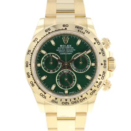 Daytona Yellow Gold Green Dial NEW