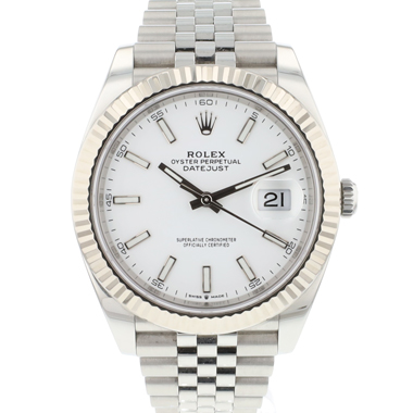 Rolex - Datejust 41 Jubilee Fluted White Dial