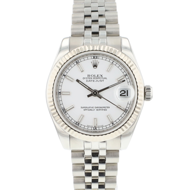 Rolex - Datejust 31 Midsize Jubilee Fluted White Dial