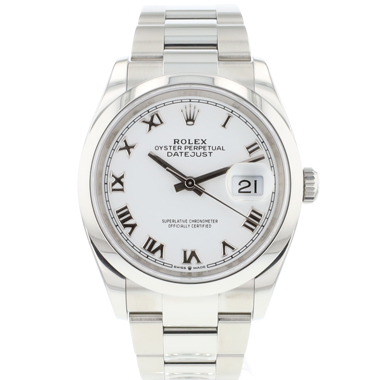 Rolex - Datejust 36 Oyster White Roman Dial