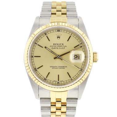 Rolex - Datejust 36 Steel Gold Jubilee Fluted Champagne Dial