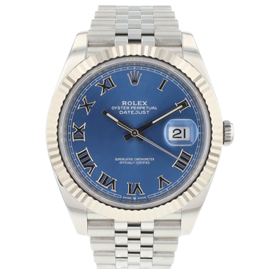 Rolex - Datejust 41 Jubilee Fluted Azzuro Blue Roman Dial