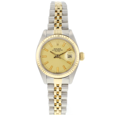 Rolex - Datejust 26 Steel Gold Jubilee Fluted Champagne Dial Service '25