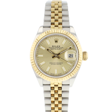 Rolex - Datejust 28 Jubilee Fluted Steel Gold Champagne Dial