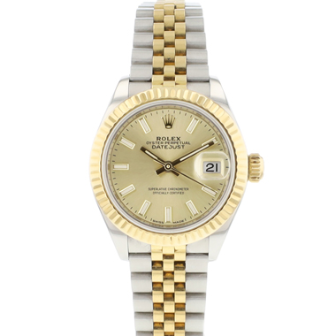 Rolex - Datejust 28 Jubilee Fluted Steel Gold Champagne Dial