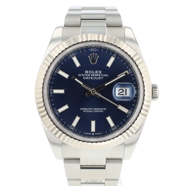 Rolex - Datejust 41 Oyster Fluted Blue Dial