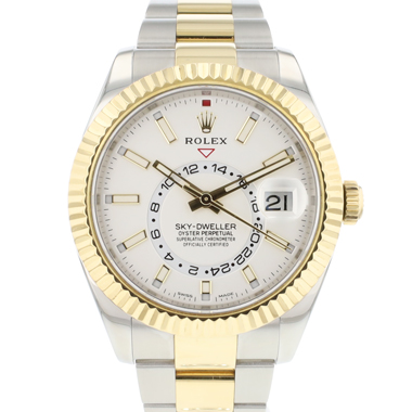 Rolex - Sky-Dweller Steel/Gold White Dial