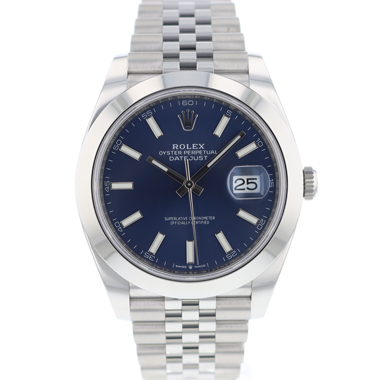 Rolex - Datejust 41 Jubilee Blue Dial Smooth Bezel