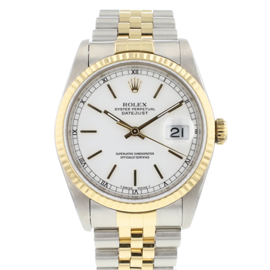 Rolex - Datejust 36 Steel Gold Jubilee Fluted White Dial