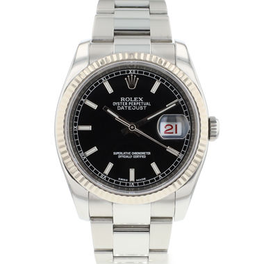 Rolex - Datejust 36 Jubilee Fluted Black Dial