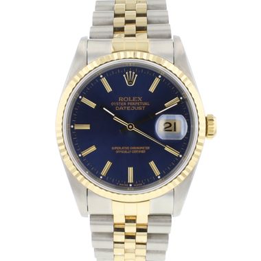 Rolex - Datejust 36 Steel Gold Jubilee Fluted Blue Dial