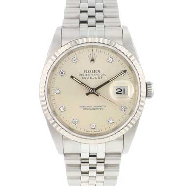 Rolex - Datejust 36 Jubilee Fluted Silver Diamond Dial