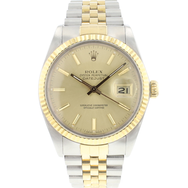 Rolex - Datejust 36 Steel Gold Jubilee Fluted Champagne Dial