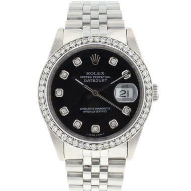 Rolex - Datejust 36 Jubilee Black Diamond Dial 'Custom Made Diamonds'