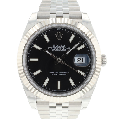 Rolex - Datejust 41 Jubilee Fluted Black Dial NEW 2025 In Stickers