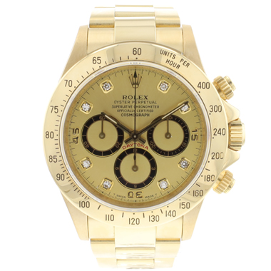 Rolex - Daytona Zenith Yellow Gold Champagne Diamond Dial